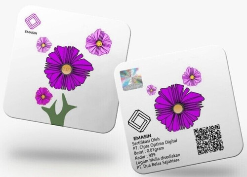 Goldbarren 999 gold blume - gold,
