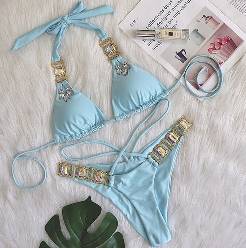 Neu bikini blau strass steine - strass,