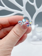 Schmetterling-Ring mit Swarovski® Kristall größenverstellbar Cocktail Geschenk