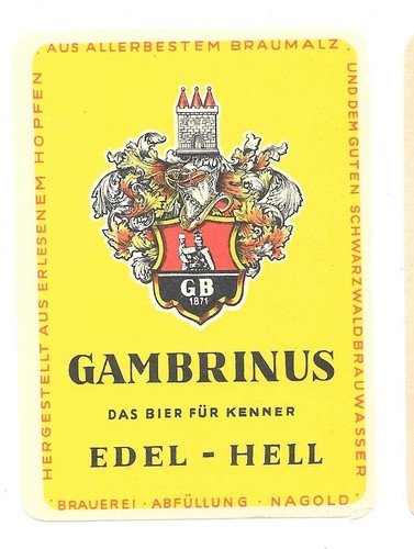 Bieretikett gambrinus brauerei - bieretikett, gambrinus-brauerei