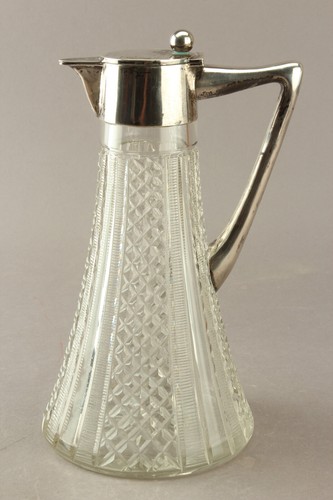 Jugendstil glaskaraffe mit - glaskaraffe,