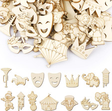 100 Holzscheiben: Neu Karneval