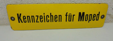 Original Emailschild Kennzeichen für Moped  Ungereinigter Fundzustand