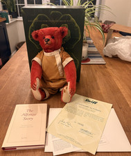 Steiff Centenary Alfonzo Limited Ed 2008 mit Zertifikat, signiertes Buch, Box - 33cm