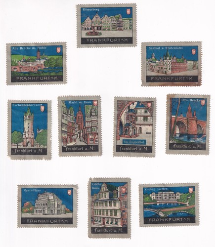 Frankfurt 10 reklamemarken - m.,,