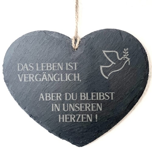 Schiefer herz hänger das - schiefer-herz, "das