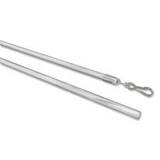 Schleuderstab für Gardinen / Gardinenstab / Zugstange, Transparent 125 cm