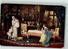 39912205 - Mops Welpen sign. Munkacsy Rotophot Nr.753 Muttertag