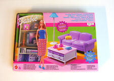 In OVP, Barbie Wohnzimmer Spielset c.) 2002 MATTEL  Living Room Playset, Salotto