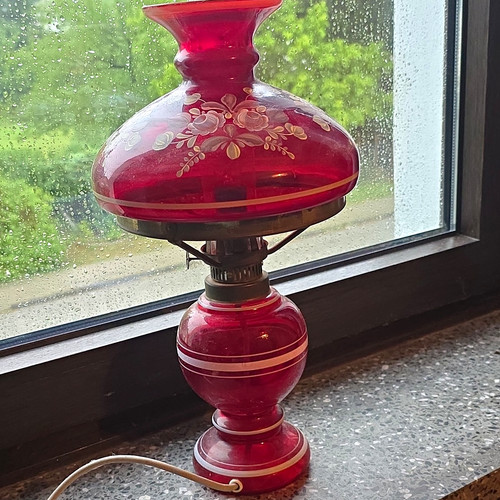 Vintage tischlampe rot - vintage,