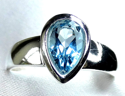 Blautopas ring 925 - blautopas,