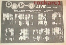 DEVO Live Album 1981 UK Press