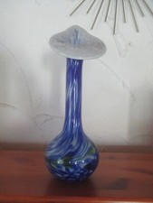 Glaskunst calla vase blau - glaskunst,