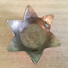 Teelichthalter Blumen Form 9,5x3 cm Messing 118g.schwer goldene Farbe