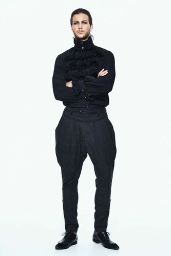 Gothic punk pants men black - men,