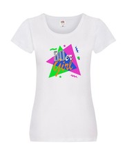 80er Girl - 80er Jahre - bunt + verrückt - retro Damen Shirt Weiß