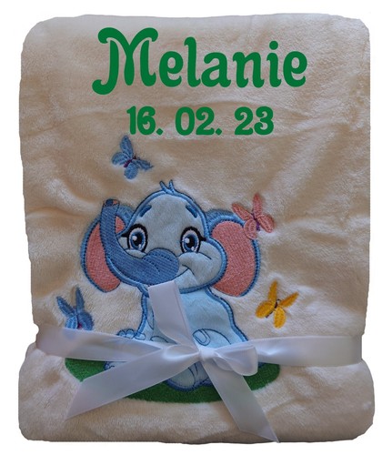 Baby decke mit - mit, bestickt