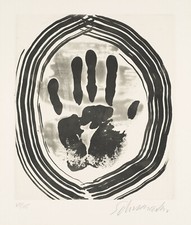 Emil Schumacher handsigniert nummeriert 1967 Motiv 8 Aquatintaradierung