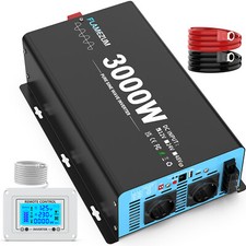 3000W 6000W Reiner Sinus Spannungswandler 12V zu 230V Wechselrichter Inverter DE