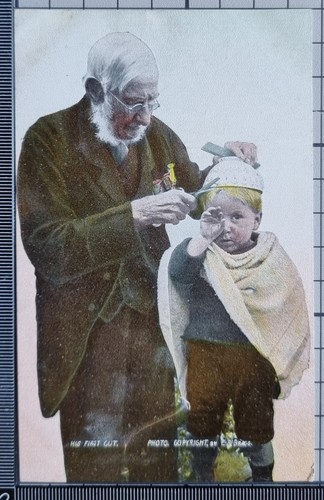 Postkarte small boy bei - bei, seinem