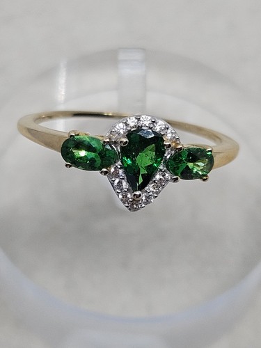 Ring gold tsavorit - 9, granat