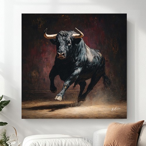 Leinwand bild stier tierbilder - stier,