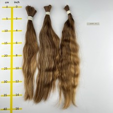 Europäisches Echthaar Rohhaare hellblond mind.100Gr 35-40cm - 35032524