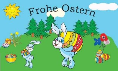 Fahne frohe ostern - ostern, 3