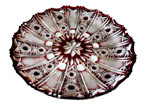 Kristall servierplatte d33cm - kristall,