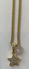 Swarovski Kette Collier mit  Stern Anhänger goldfarben 45 cm 