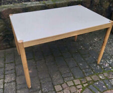 Tisch, Holztisch zerlegbar 120 x 80 cm, Küchentisch, Buche weiß stabil