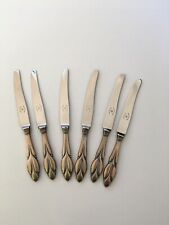 6 Vintage Danish RAADVAD knives-Set Of Buttermesser/Obstmesser hallmark/Punze