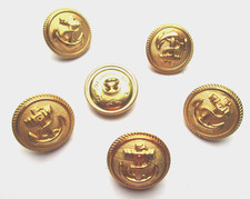 2 Stück  Bundeswehr Marineknöpfe 21 mm lange Öse für Marinehemd/-Sakko Metall #1