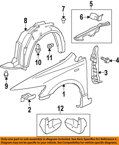 Honda oem civic fender - oem,