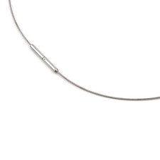 Boccia Titanium Schmuck, Halsreif Titan Silikon Halskette Länge 42 cm 0803-0142