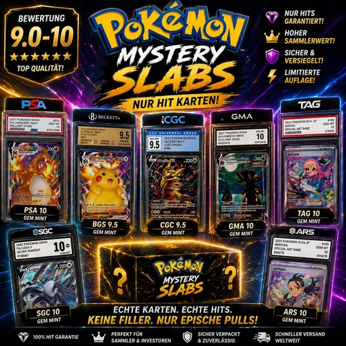 Pokemon mystery slab graded - pokemon,