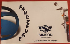SIMSON  Gesamtkatalog  Fahrzeuge  Jahrgang 1998