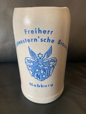 Alter Maßkrug Bierkrug 1L. Freiherr v. Lichtenstern´sche Brauerei Nabburg