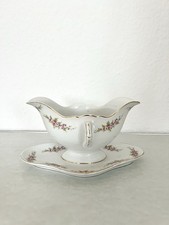 BPM Buckauer Porzellan Sauciere Geschirr antik alt vintage Streublumen