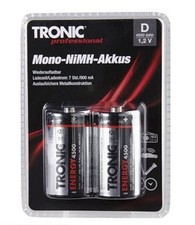 2x TRONIC D Mono Ni-MH Akkus /