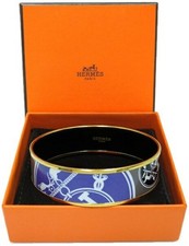 Hermes Emaille Armband Groß Armreif Grau Bunt Vergoldet Geschenkbox Qualität