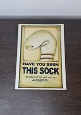 Lustiges Socken Poster - HAVE YOU SEEN THIS SOCK? - Top Zustand - 29,5x21cm