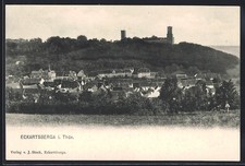 Eckartsberga i. Thür., Teilansicht mit Burg, Ansichtskarte 
