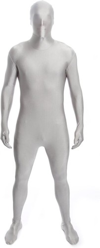 Erwachsene silber morphsuit - erwachsene,