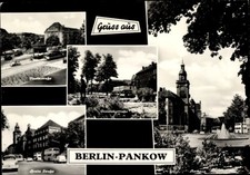 Ak Berlin Pankow, Vinetastraße, Rathaus, Breite Straße, Springbrunnen - 4718524