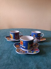 3 bunte mokkatassen, 6 teilig