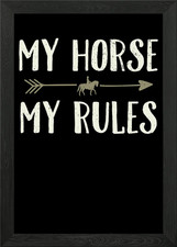 Gerahmtes Wandbild Reiten