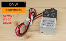 Pneumatik Ventil 2/2 Wege 12 Volt 1/8" Zoll Wegeventil Magnetventil mit Kabel