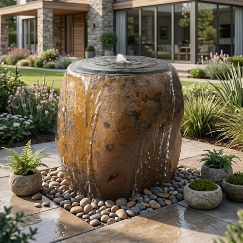 Naturstein garten brunnen - brunnen, mit