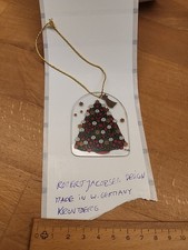 Glasanhänger Weihnachten Weihnachtsbaum Robert Jacobsen Design 4,5x6cm W.Germany
